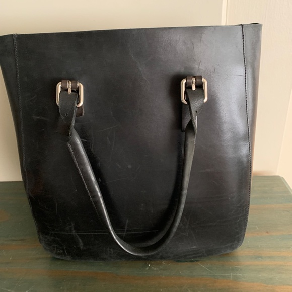 M0851 black leather tote - Picture 3 of 6